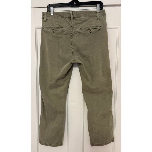 AMO Easy Trouser Straight Leg Chino Pants Crop Size 28 (khaki army surplus) - Picture 4 of 6